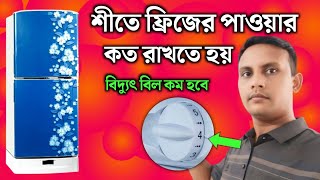 ফ্রিজের পাওয়ার শীতের সময় কত রাখলে বিদ্যুৎ বিল কম হয়