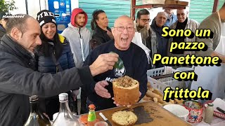 Street food panettone con frittola - artigianale - Palermo