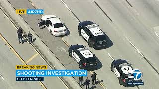 10 Freeway closed in City Terrace after shooting involving Monterey Park police leaves suspect dead