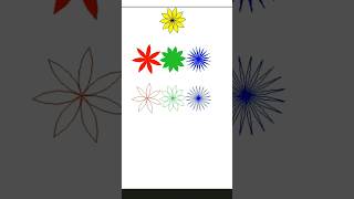 Draw 5 Different Flowers 😜 Using Python Turtle | #shorts #shortvideo #short #python #pythonturtle