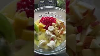 #shorts Tastiest Fruit custard in one bowl!! Quick and Easy Dessert !! #youtubeshorts #food