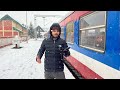 Kashmir Valley Train Journey in Heavy Snowfall ❄️