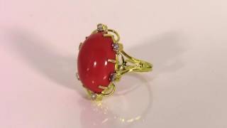 Anillo Coral rojo