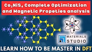 NiCo2S4 Optimization with Magnetic Properties analysis in CASTEP 2025 #dft #materialsscience