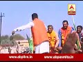 bjp leader bharat boghra dance on jeep bonnet