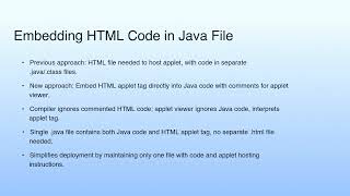 Embedding HTML Code in Java File | Lecture 36: Applet Programming--III