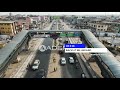 FADEYI PEDESTRAIN BRIDGE ALONG IKORODU RD. AERIAL DRONE FOOTAGE LAGOS, NIGERIA