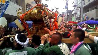 Omikoshi in a local matsuri of Yokohama