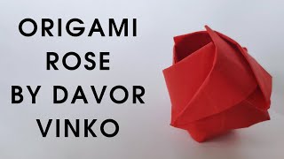 Origami ROSE by Davor Vinko | How to make a paper rose | Origami flower