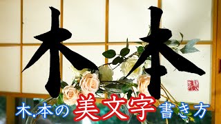 【木】【本】美文字　コツ　ペン字　筆ペン　書道　武田双龍