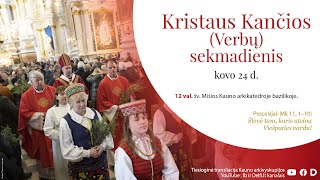 Iškilmingos šv. Mišios Kauno arkikatedroje. Kristaus kančios (verbų) sekmadienis