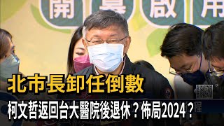 柯文哲市長卸任後返台大醫院 退休？佈局2024？－民視新聞