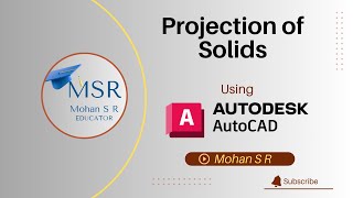 Projection of Solids - Cone - Pyramid - Base Inclined to HP / VP using AutoCAD Software