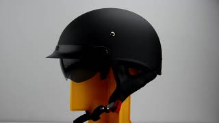 Vega Warrior 360° View 7800-05 Matt Black - Half Helmet