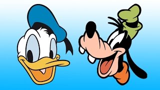 Disney and friends cartoons - Donald, Mickey, Pluto, Goofy