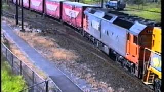 Trains - NR1 G517 shunt YN2 at Pt Kembla Nth on 25-3-97