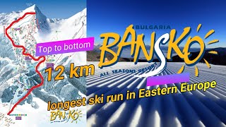 Longest ski run in Eastern Europe (Bansko, Bulgaria 2025)