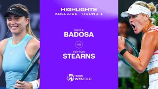 Peyton Stearns vs. Paula Badosa | 2025 Adelaide Round 1 | WTA Match Highlights