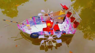 Make Fish Boat With Robot For Science Project At Home -Diy RC Motor Boat Toys -Invention