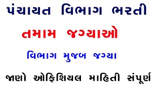 પંચાયત વિભાગ ભરતી ખાલી જગ્યાઓ ||  ગુજરાત પંચાયત ભરતી 2021|| આવનારી નવી ભરાતી 2021 | Gujarat Govt Job