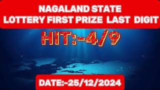 First Prize Last Digit 25/12/24 Nagaland State Lottery Target Number Lottery Sambad Target