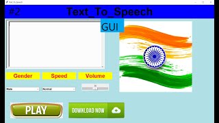 Text To Speech GUI using python tkinter || computer application || how to make software using python