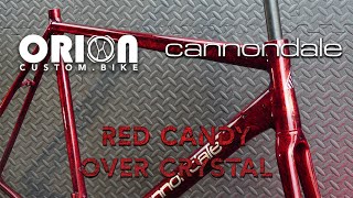 CUSTOM PAINT | Cannondale Caad 12 | Painting a bike with red candy overt crystal effect