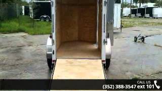 NEW 5x8 White EXT. Cargo Trailer w/2ft. Side Door \u0026 Rear...