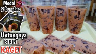 2 BUNGKUS CHOCOLATOS BISA BANTU PEREKONOMIAN KELUARGA | RESEP ES KANTONG MILO SAGO