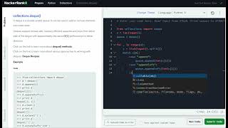 Hackerrank Python Solution #6 Collections - Python: Collections.deque()