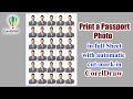 Print a Passport Photo in full Sheet with automatic cut-mark in CorelDraw