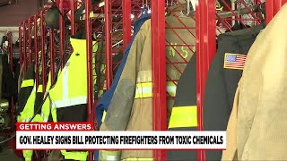 Healey signs bill protecting firefighters from toxic chemicals