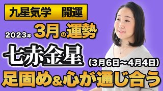 【占い】2023年3月の七赤金星の運勢・九星気学【足元を固める＆心が通じ合う】（3月6日～ 4月4日）仕事・健康・人間関係