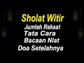 Doa Niat Tata Cara Sholat Witir 1 2 3 Rakaat Lengkap