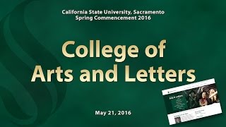 Commencement - Spring 2016 - College of Arts and Letters