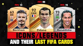 ICONS and their LAST FIFA CARDS! 😔💔 ft. Zidane, Beckham, Ronaldinho…