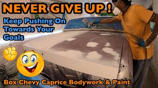 How To Do Bodywork & Prime A Car For Paint - Dent & Ding Repair - Blocking Priming Box Chevy Caprice