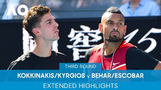 Kokkinakis/Kyrgios v Behar/Escobar Extended Highlights (3R) | Australian Open 2022