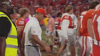 Dabo brings his A-game to Tuesday's news conference following the loss to LSU.