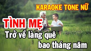 Karaoke Tình Mẹ Tone Nữ Beat Phối Mới Dễ Hát Nhạc Sống Huỳnh Như