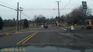 Driving through Vernonia Oregon 2018 Dec 8