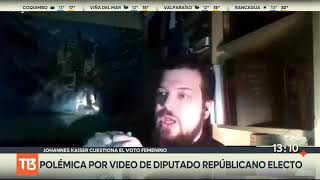 Polémica por dichos de diputado electo Johannes Kaiser de Republicanos