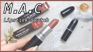 【M.A.C】Matte Lipstick Taupe \u0026 Mocha Swatch_by Bambi 2019