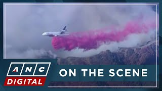 Dramatic wildfire weapon? Pink fire retardant dropped over LA areas engulfed in blaze | ANC