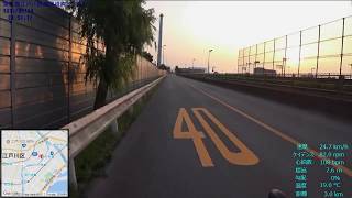 ｻｲｸﾘﾝｸﾞ 瑞穂大橋(江戸川区)→高崎/伊勢崎自転車道→JR井野駅　（走行日29.6.24　160km）