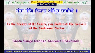 SGGSJ0091-07 You Shall Taste The Treasure of the Ambrosial Nectar In the ਸੰਤਾ ਸੰਗਿ ਨਿਧਾਨੁ Sewa$20.18