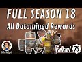 Fallout 76 PTS: Full Season 18 Datamined Rewards (PTS Datamining 8th Aug 2024)