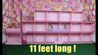 Episode 1: DIY Barbie Mega Doll House 11 ft x 4 ft ! Super Mansion with 17++ rooms / areas!
