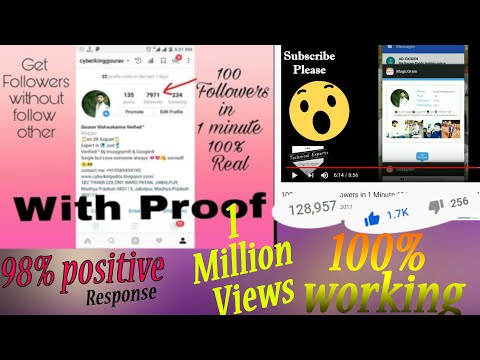 100 Instagram Followers in 1 Minute 100% Real || New Trick 2017 100 Instagram Followers in 1 Minute 100% Real || New Trick 2017