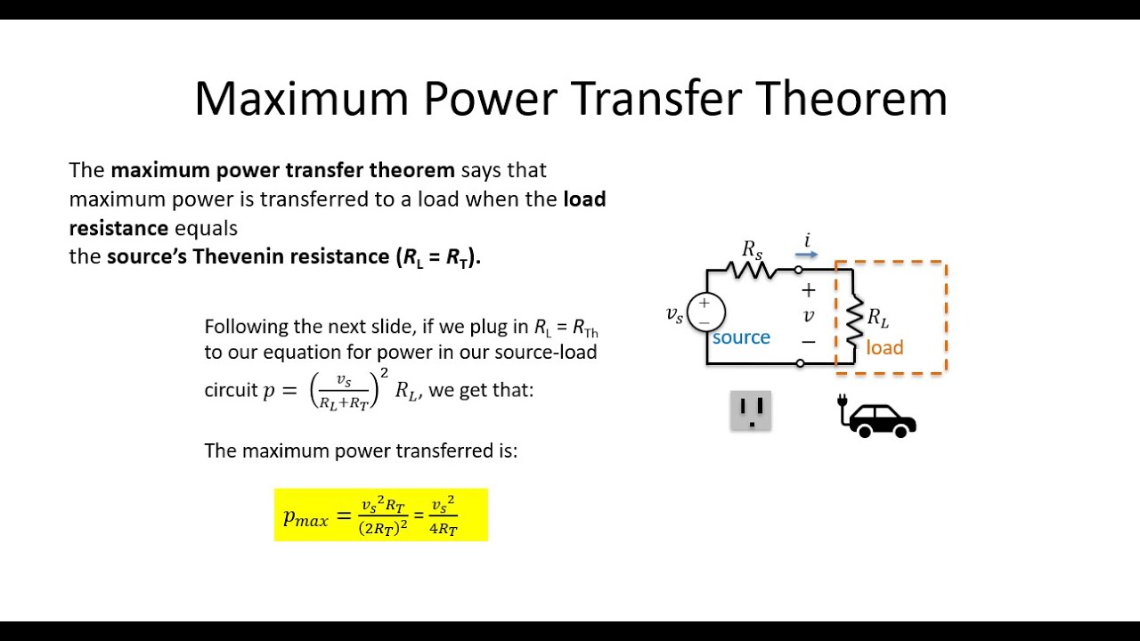 Lecture 8: More Thevenin's And Norton's Theorem Practice And Maximum ...